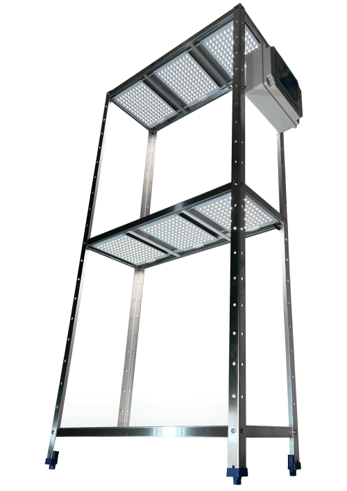 Estantería de laboratorio SpecLED con iluminación LED independiente por nivel y control HMI integrado 5000K